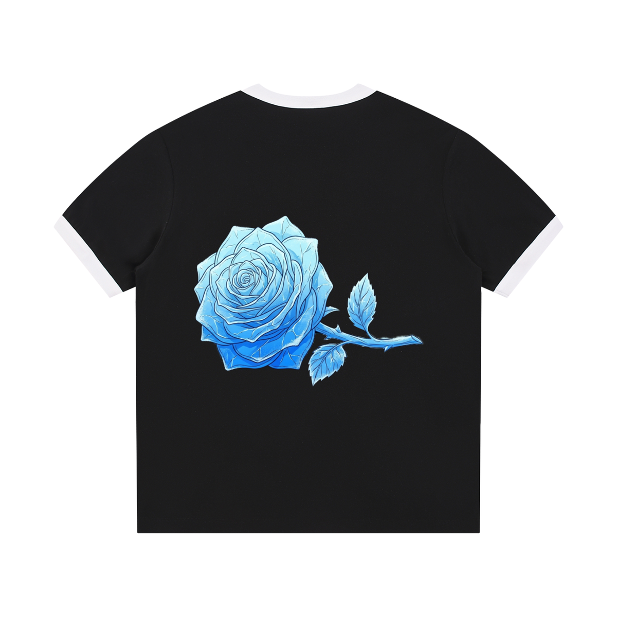 AISURU (Contrast Edge Ribbed Crewneck T-Shirt)