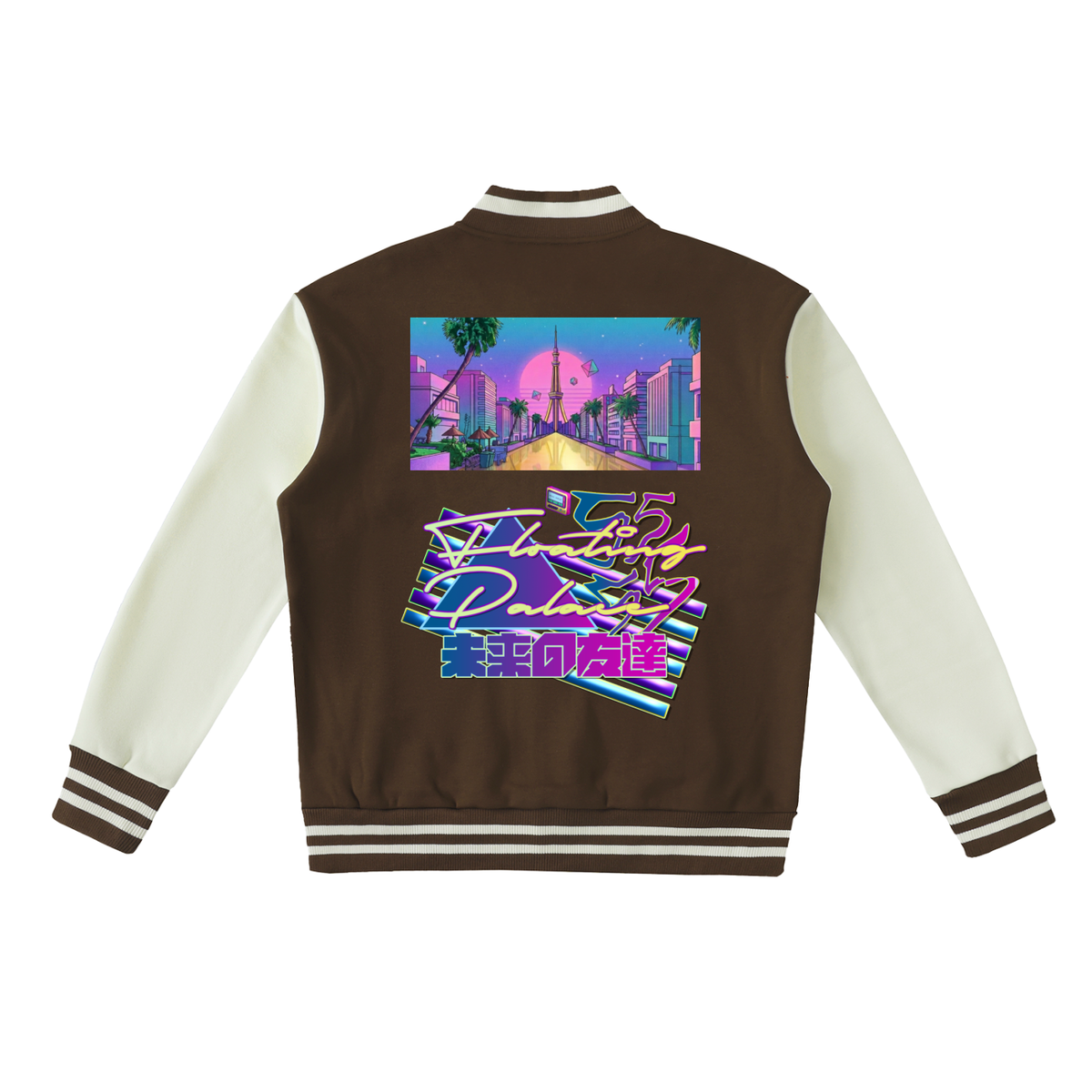 Floating Palace (Two-Tone Fleeced Varsity Jacket)