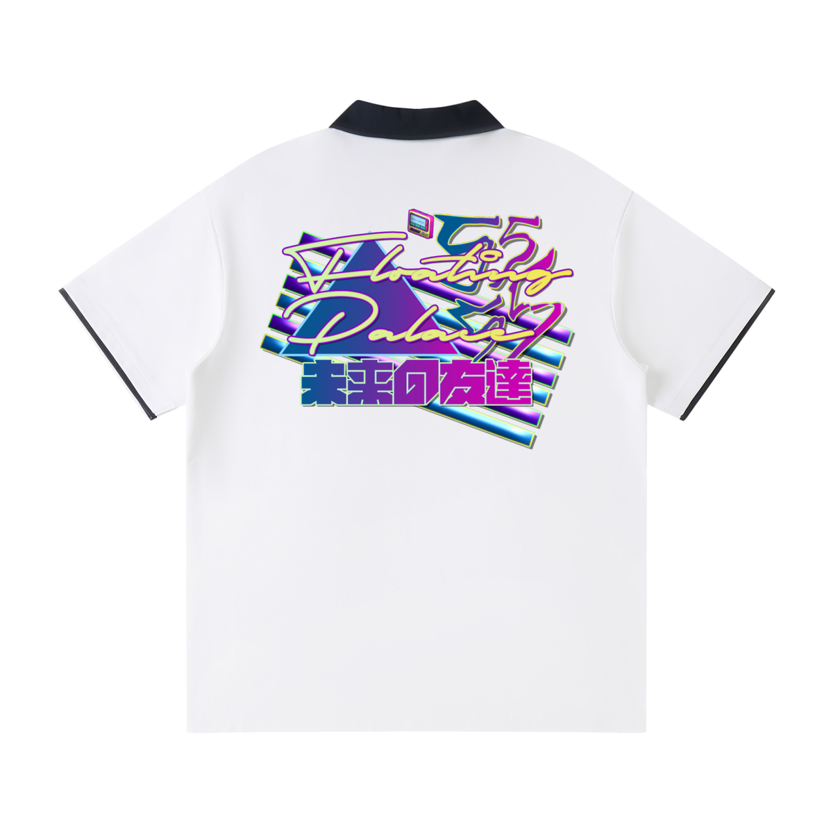 Floating Palace (Contrast Collar Raglan Polo Shirt)