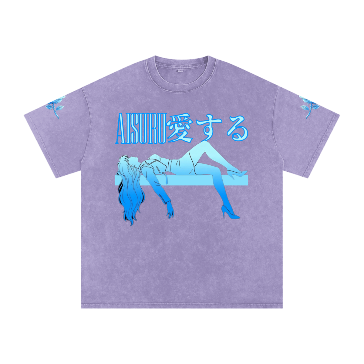 AISURU (Snow Washed Oversized Cotton T-Shirt)
