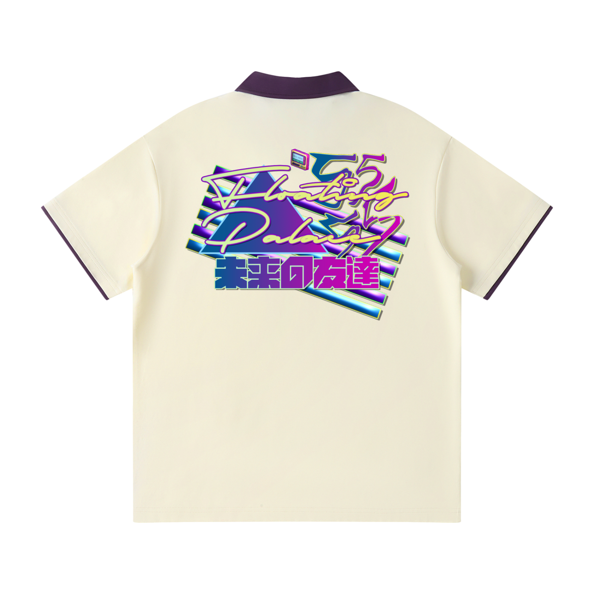 Floating Palace (Contrast Collar Raglan Polo Shirt)