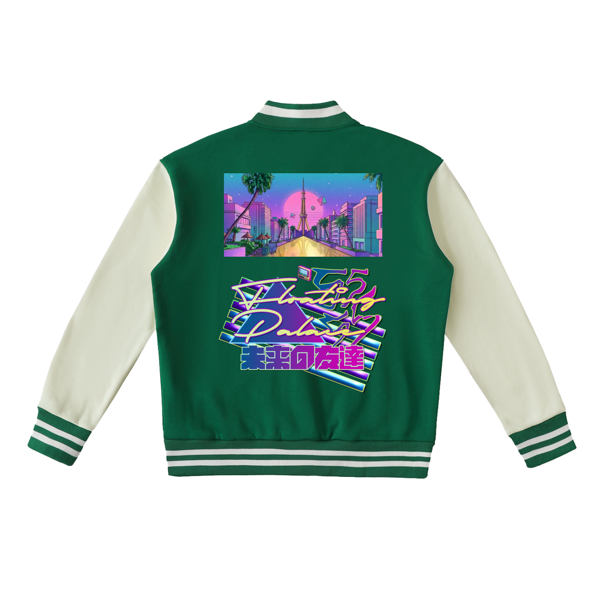 Floating Palace (Two-Tone Fleeced Varsity Jacket)