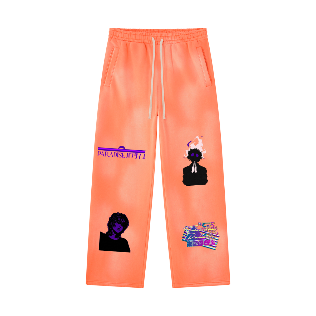 Paradise (Unisex Sunfade Wide Leg Fleece Sweatpants)