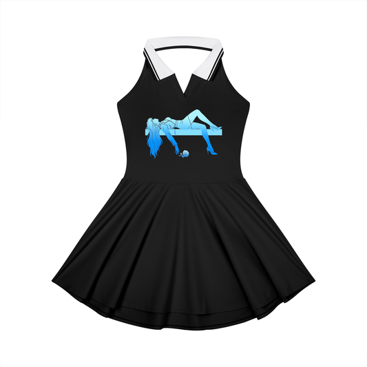AISURU (Women's Collared Halter A-Line Tennis Dress)