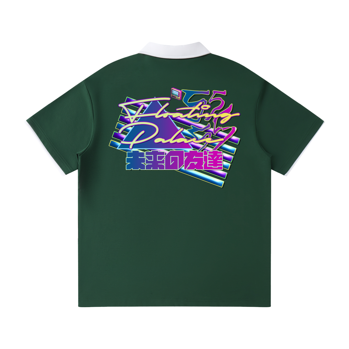 Floating Palace (Contrast Collar Raglan Polo Shirt)