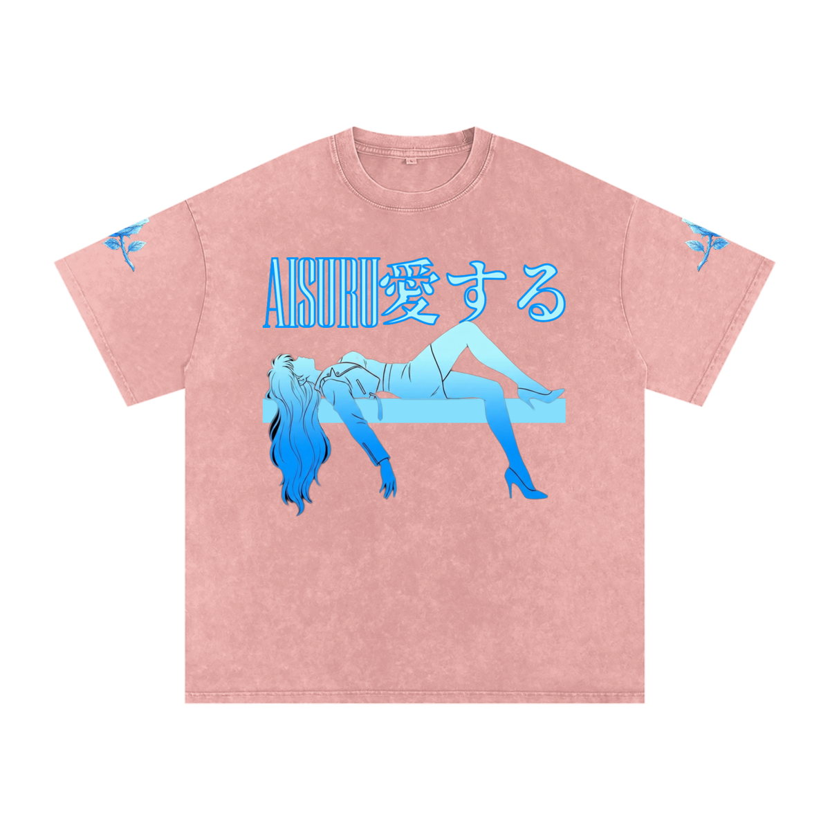AISURU (Snow Washed Oversized Cotton T-Shirt)