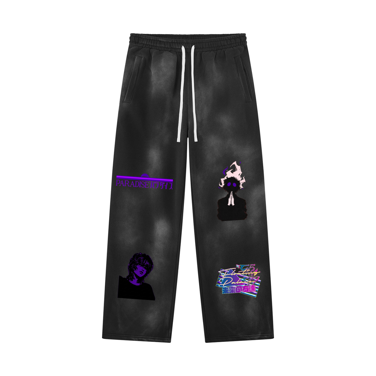 Paradise (Unisex Sunfade Wide Leg Fleece Sweatpants)