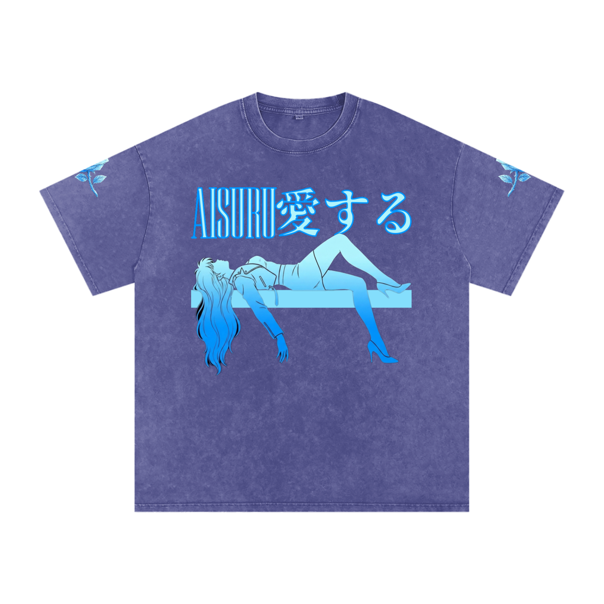 AISURU (Snow Washed Oversized Cotton T-Shirt)