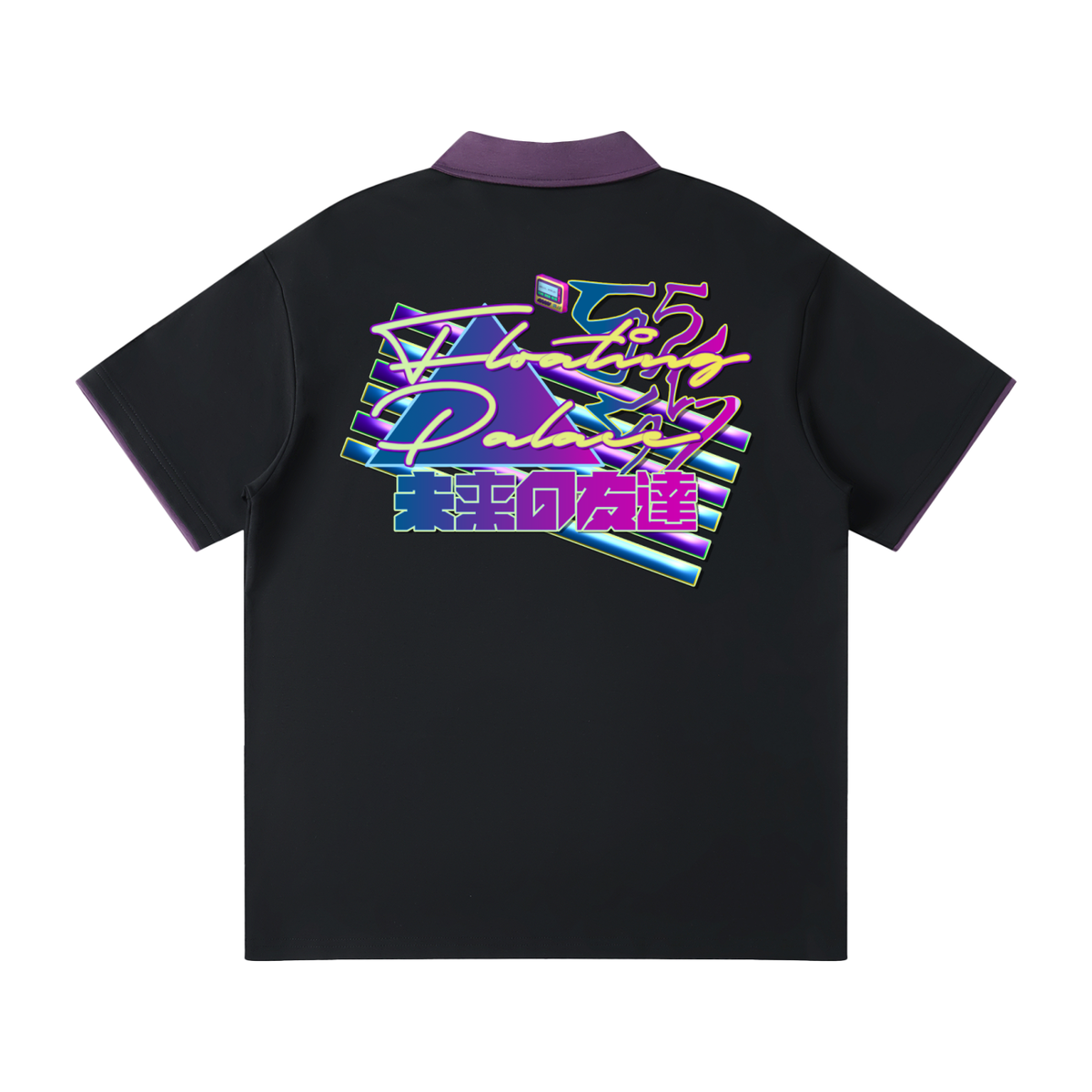 Floating Palace (Contrast Collar Raglan Polo Shirt)