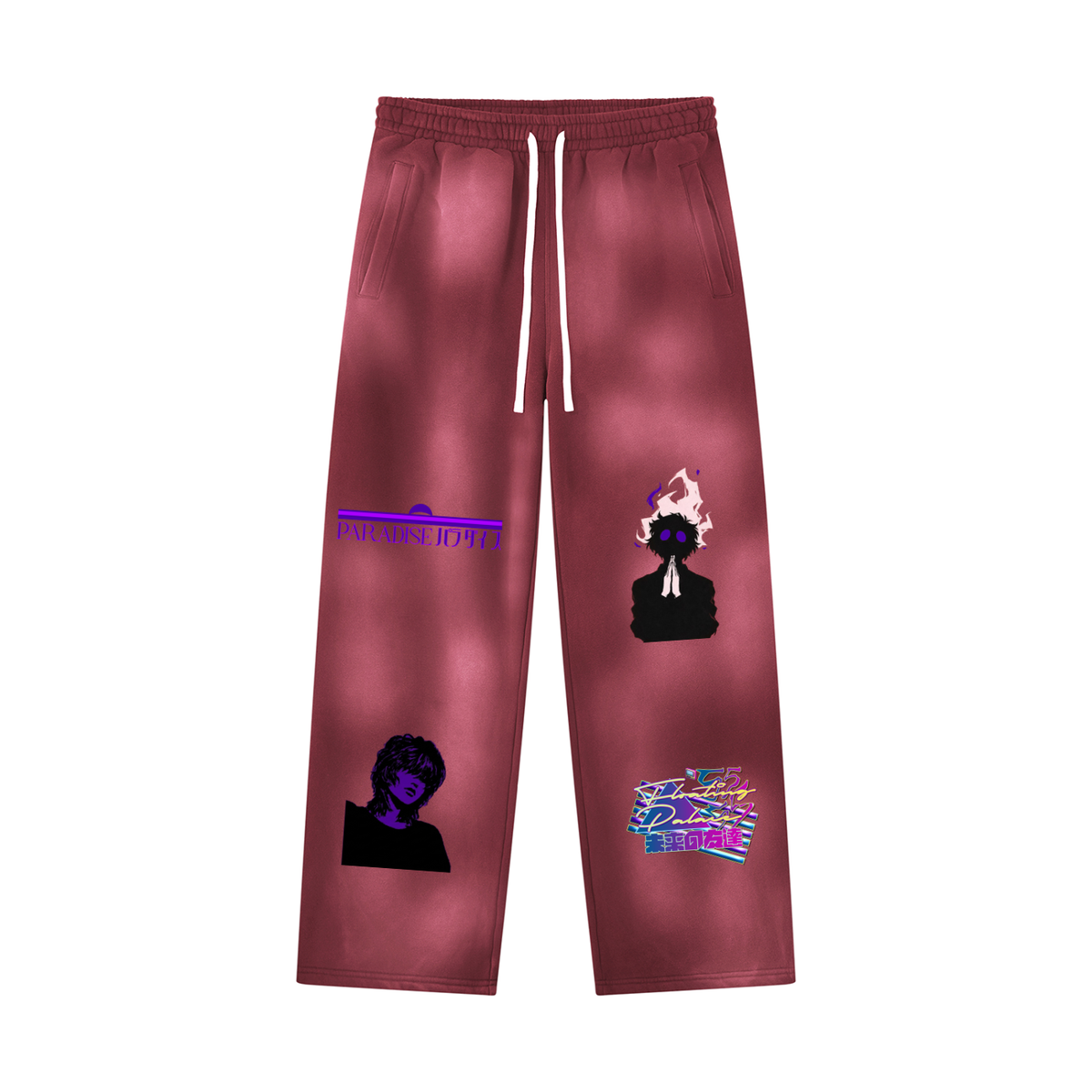 Paradise (Unisex Sunfade Wide Leg Fleece Sweatpants)