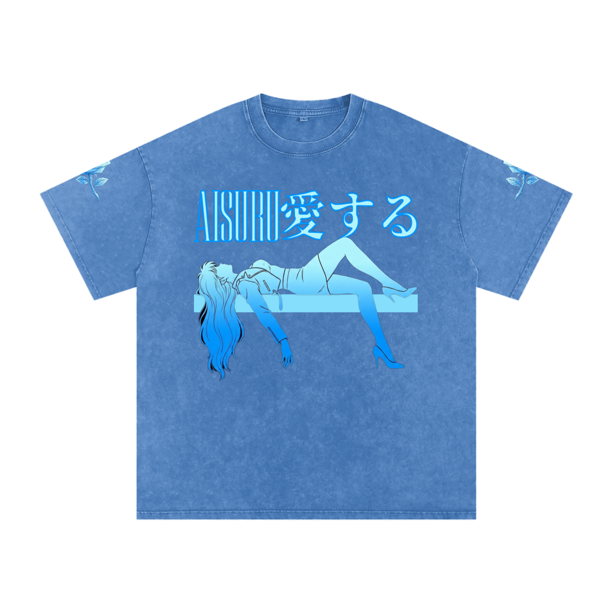 AISURU (Snow Washed Oversized Cotton T-Shirt)