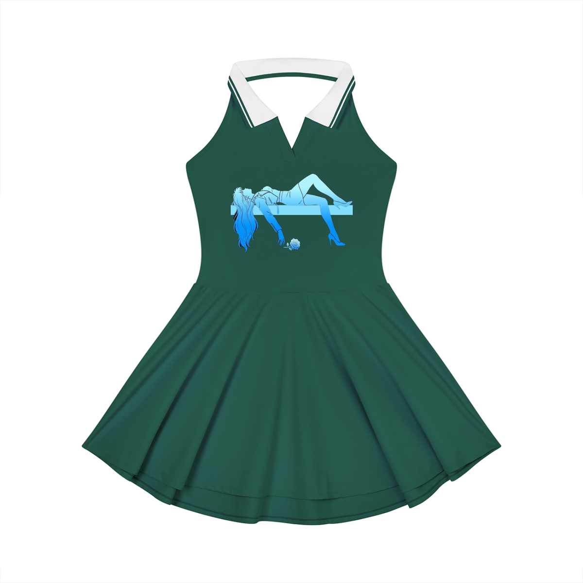 AISURU (Women's Collared Halter A-Line Tennis Dress)