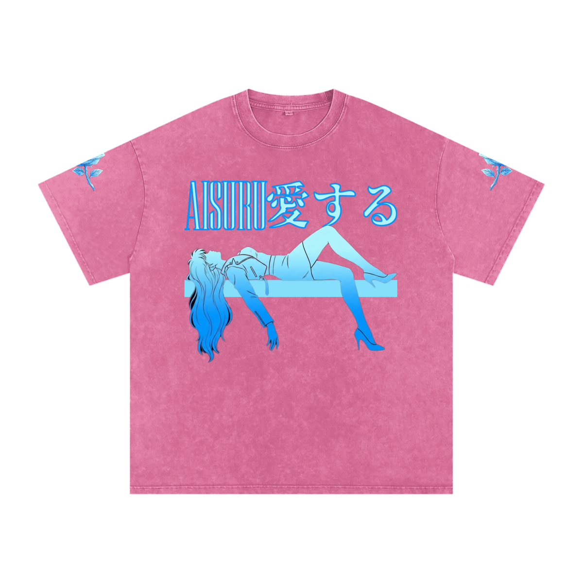 AISURU (Snow Washed Oversized Cotton T-Shirt)