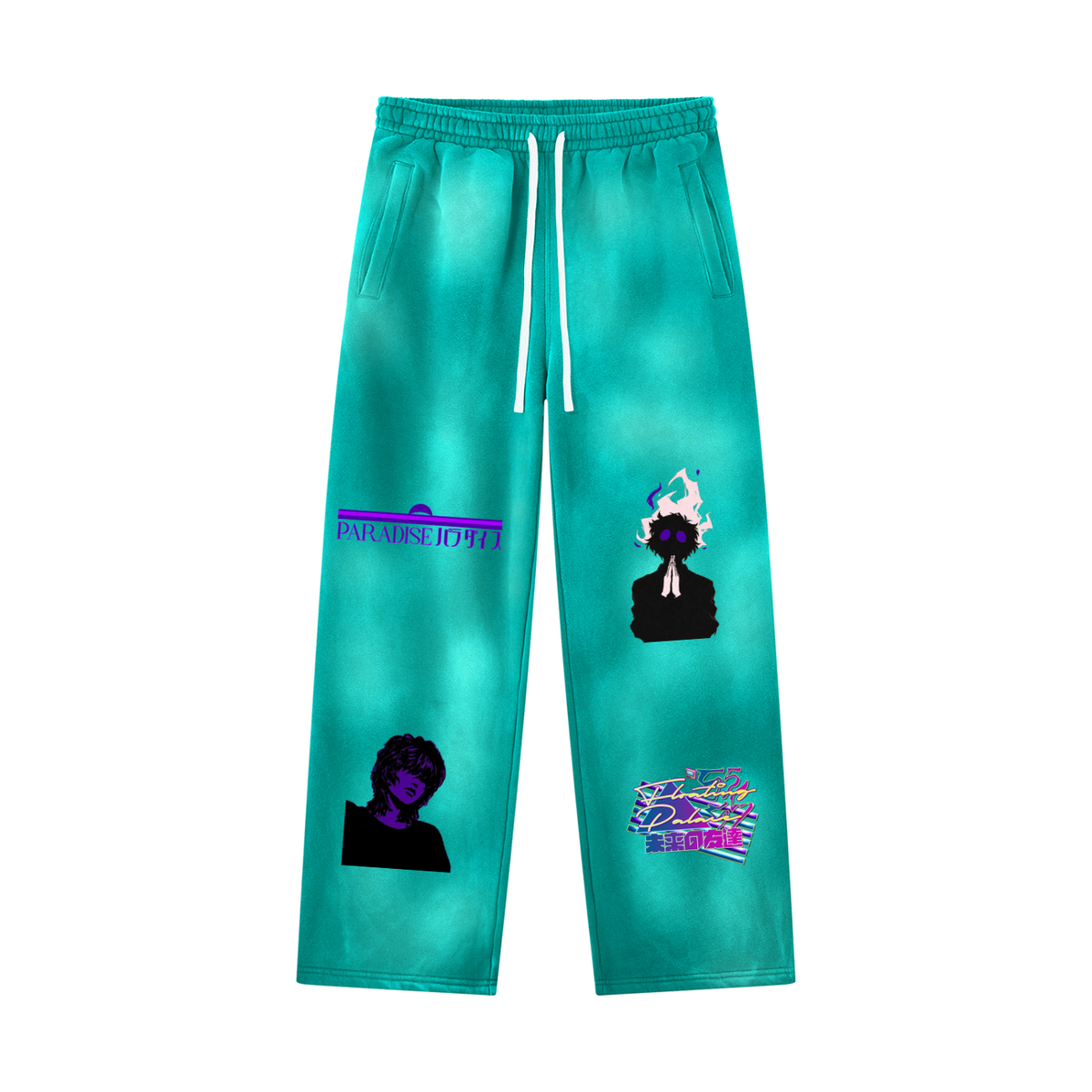 Paradise (Unisex Sunfade Wide Leg Fleece Sweatpants)