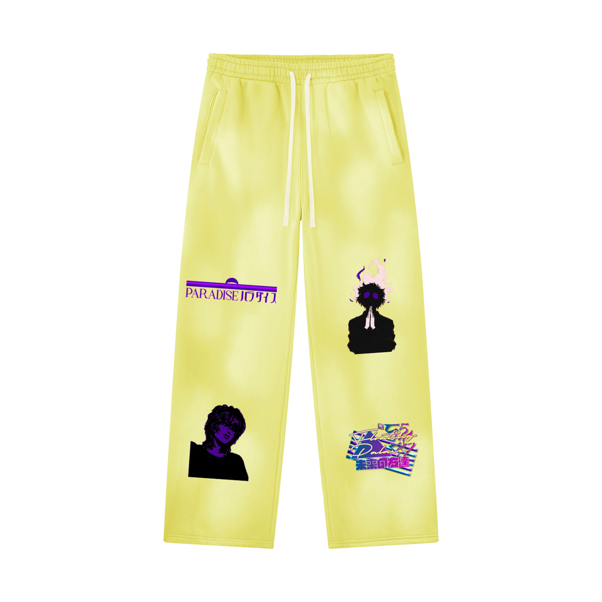 Paradise (Unisex Sunfade Wide Leg Fleece Sweatpants)