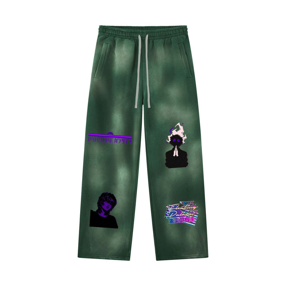 Paradise (Unisex Sunfade Wide Leg Fleece Sweatpants)